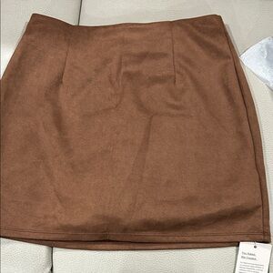 HALARA Brown Mini Skirt